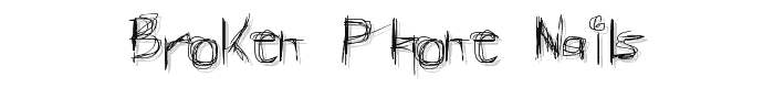 Broken Phone Nails font